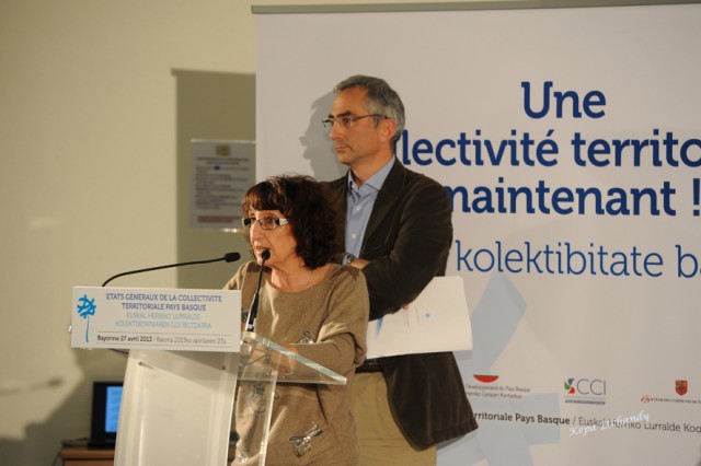 Marie-Christine Aragon, le 27avril 2013, lors des Assises Générales de la Collectivité Territoriale Pays Basque