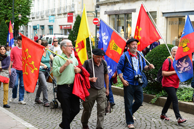 "Sorpresa eder bat izan da ikustea manifan agertzen ziren banderen artean, Okzitaniako bandera"