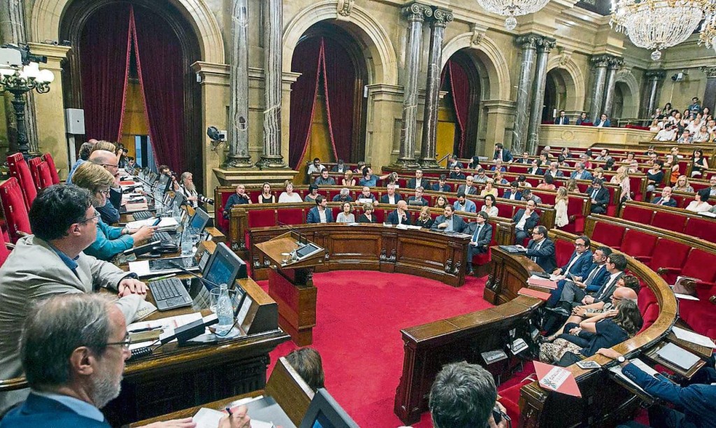 Le Parlament de Catalunya au moment du vote de la Résolution de la Comissió del Procés Constituent