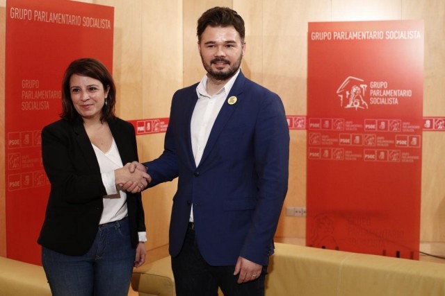 Adriana Lastra (PSOE) et Gabriel Rufián (ERC)