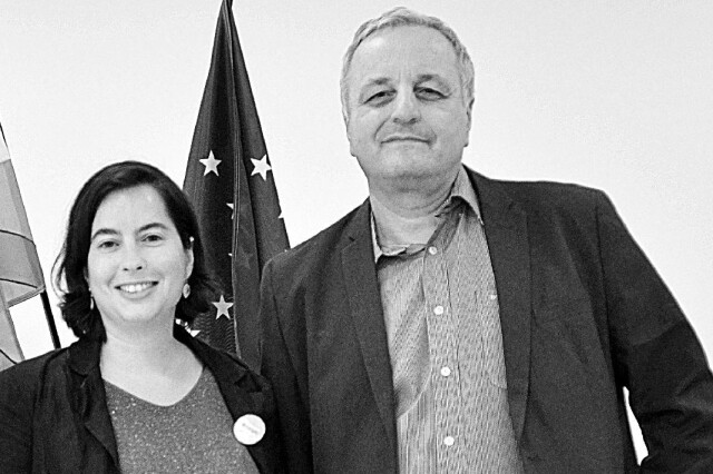 Sophie Bussière et François Alfonsi à Bayonne en mai 2019, co-listiers pour les élections européennes.