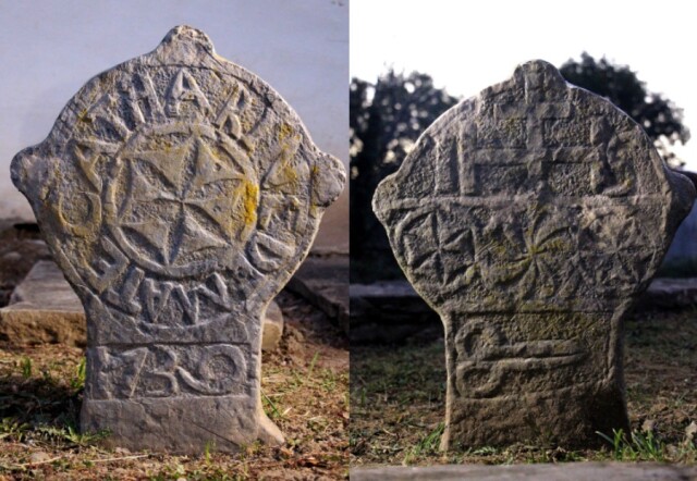 La stèle de Catharine Demate au cimetière d’Azkonbegi.