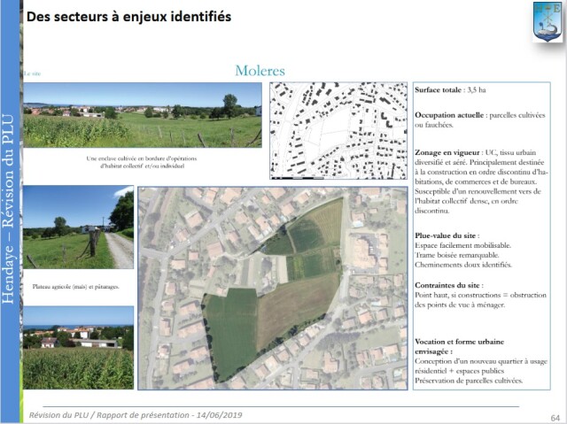 Hendaye, révision générale du Plan Local d'Urbanisme : cliquer sur l'image pour découvrir le Dossier d'arrêt de juin 2019