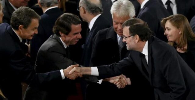 Les quatre premiers ministres à l’origine des mesures de grâce en faveur de tortionnaires: Rodriguez Zapatero (PSOE), José Maria Aznar (PP), Felipe Gonzalez (PSOE) et Mariano Rajoy (PP)
