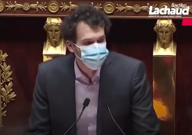 Cliquer sur l'image pour voir la vidéo de l'intervention de Bastien Lachaud, député de la France Insoumise le 8 avril à l'Assemblée Nationale.