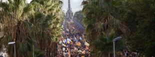 Manifestation de la Diada (fête Nationale de la Catalogne) 2022