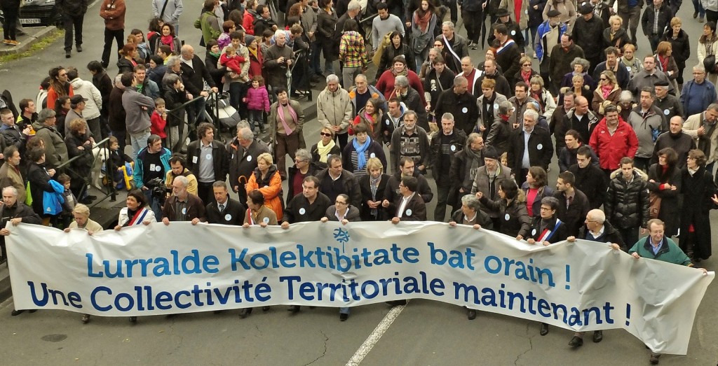 Manifestation du 1er juin en faveur de la Collectivité Territoriale Pays Basque