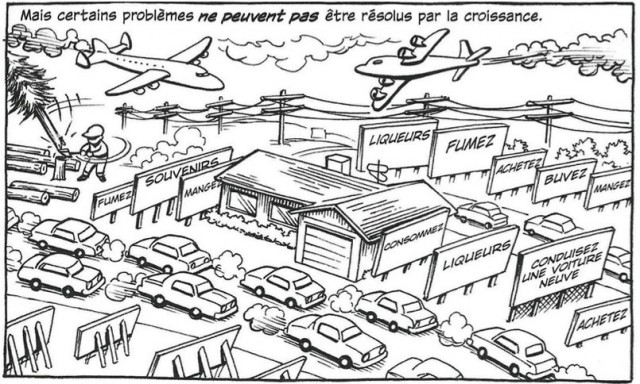 "L'avenir sera principalement marqué par une phase de contraction. Pour y faire face en s'appuyant sur des bases solides, il sera essentiel de renforcer les communautés de petite et moyenne taille, d'effectuer un saut qualitatif et quantitatif dans l'organisation de la société, de créer des structures plus petites et auto-gérées, d'améliorer les taux d'auto-suffisance tant au niveau de l'énergie que de l'alimentation."