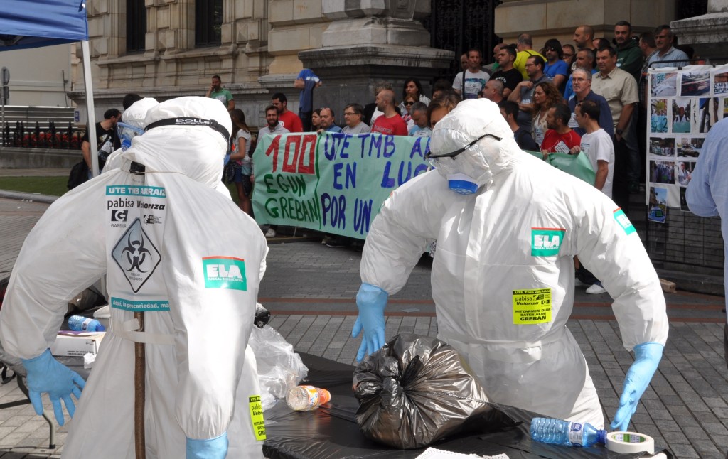 100ème jour de grève dans l’usine de Traitement Mécano Biologique des Déchets (TMB) de la Diputacion Forale de Bizkaia. Victoire après six mois.