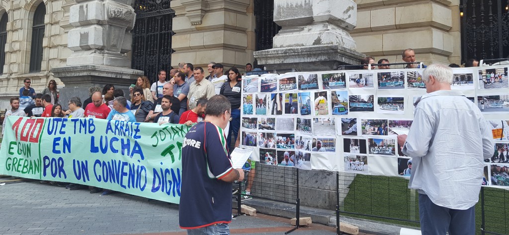 100ème jour de grève dans l’usine de Traitement Mécano Biologique des Déchets (TMB) de la Diputacion Forale de Bizkaia. Victoire après six mois.