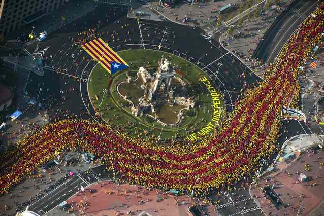 BARCELONA. 11.09.2014Onze de setembre Diada v Via Catalana. FOTO FERRAN SENDRA