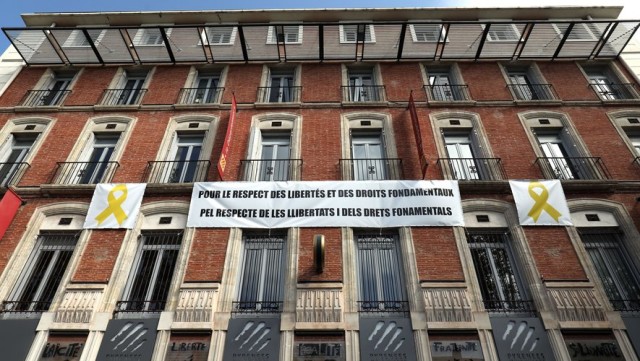 Perpignan, le conseil départemental affiche son soutien aux prisonniers politiques catalans