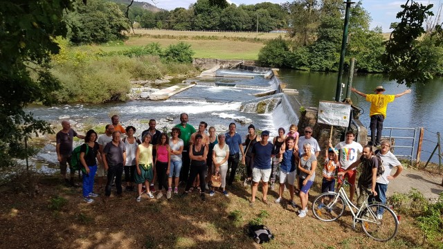 Départ de la Marche Climat en Barnekalde, le 21 septembre 2019, depuis le barrage du moulin de Berrhoko.