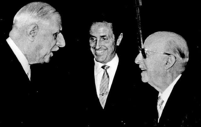 Le 8 juin 1970, Franco rencontre à Madrid Charles de Gaulle, qui racontera son entretien à Michel Droit : « Je lui ai dit ceci : en définitive, vous avez été positif pour l'Espagne. Et c'est vrai, je le pense. Et que serait devenue l'Espagne si elle avait été la proie du communisme ? »