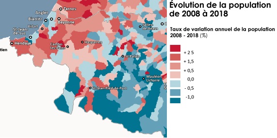  Taux de variation annuel de la population 2008-2018 (AUDAP)