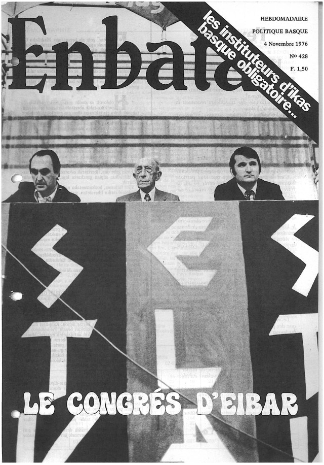 La Une d Enbata sur le congrès d ELA en 1976