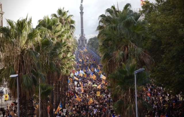 Manifestation de la Diada (fête Nationale de la Catalogne) 2022