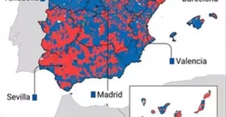 Résultat des législatives espagnoles de juillet 2023 par communes.