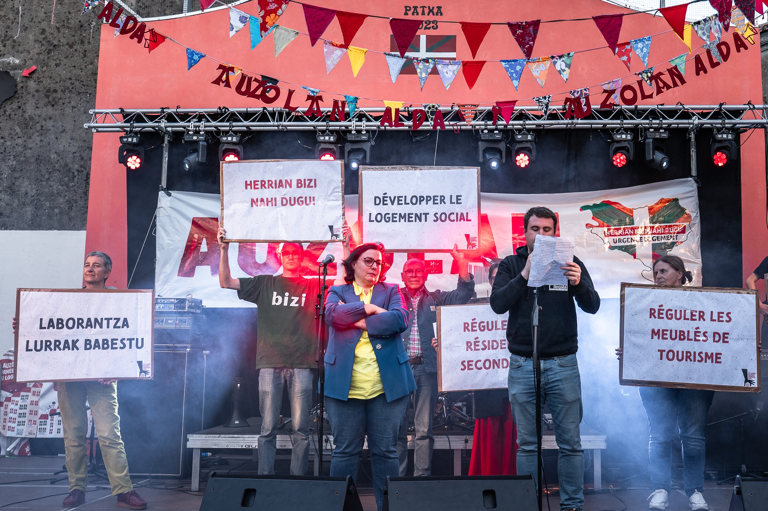 Prise de parole de Herrian Bizi à Auzolan